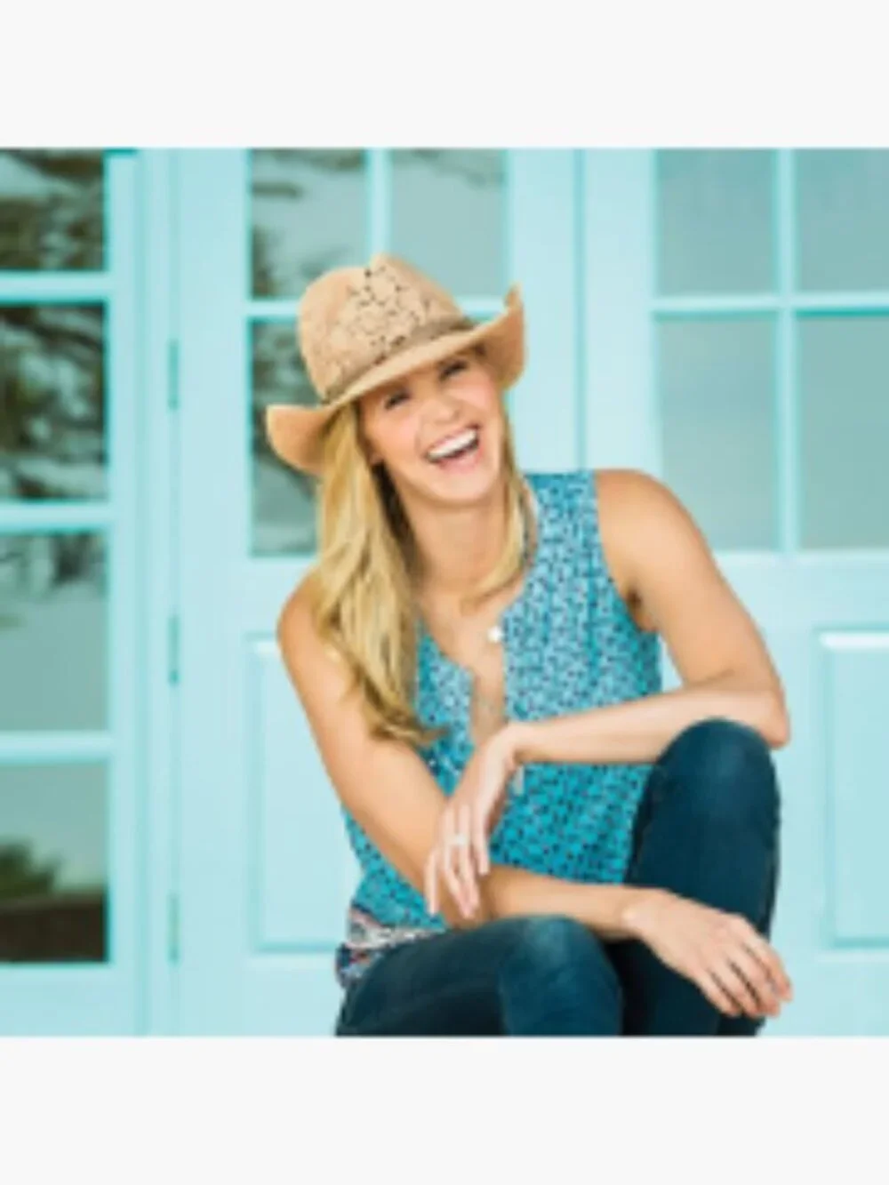 Natural Straw Cowboy Hat Wide Brim Adjustable Shapeable Sun Hat